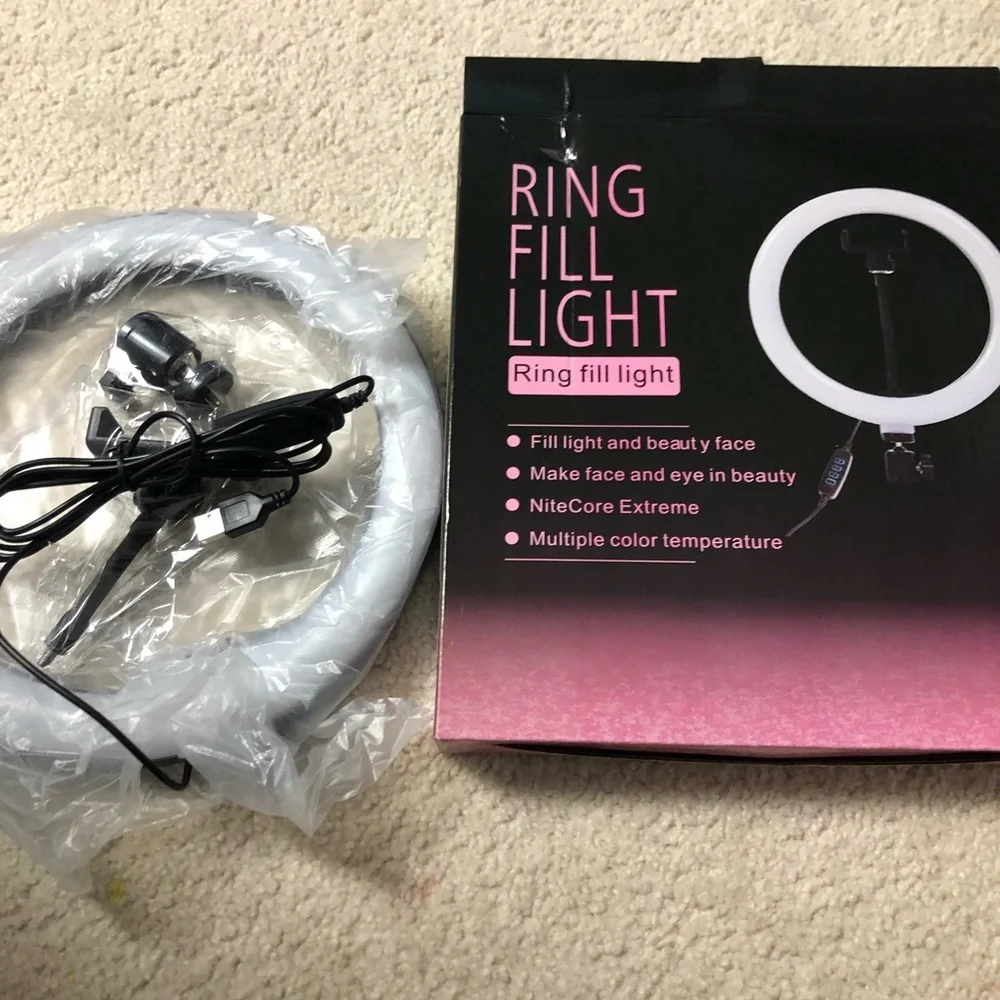 Ring Light Fill Dimmable with 3 Light Modes & 10 Brightness Level LED